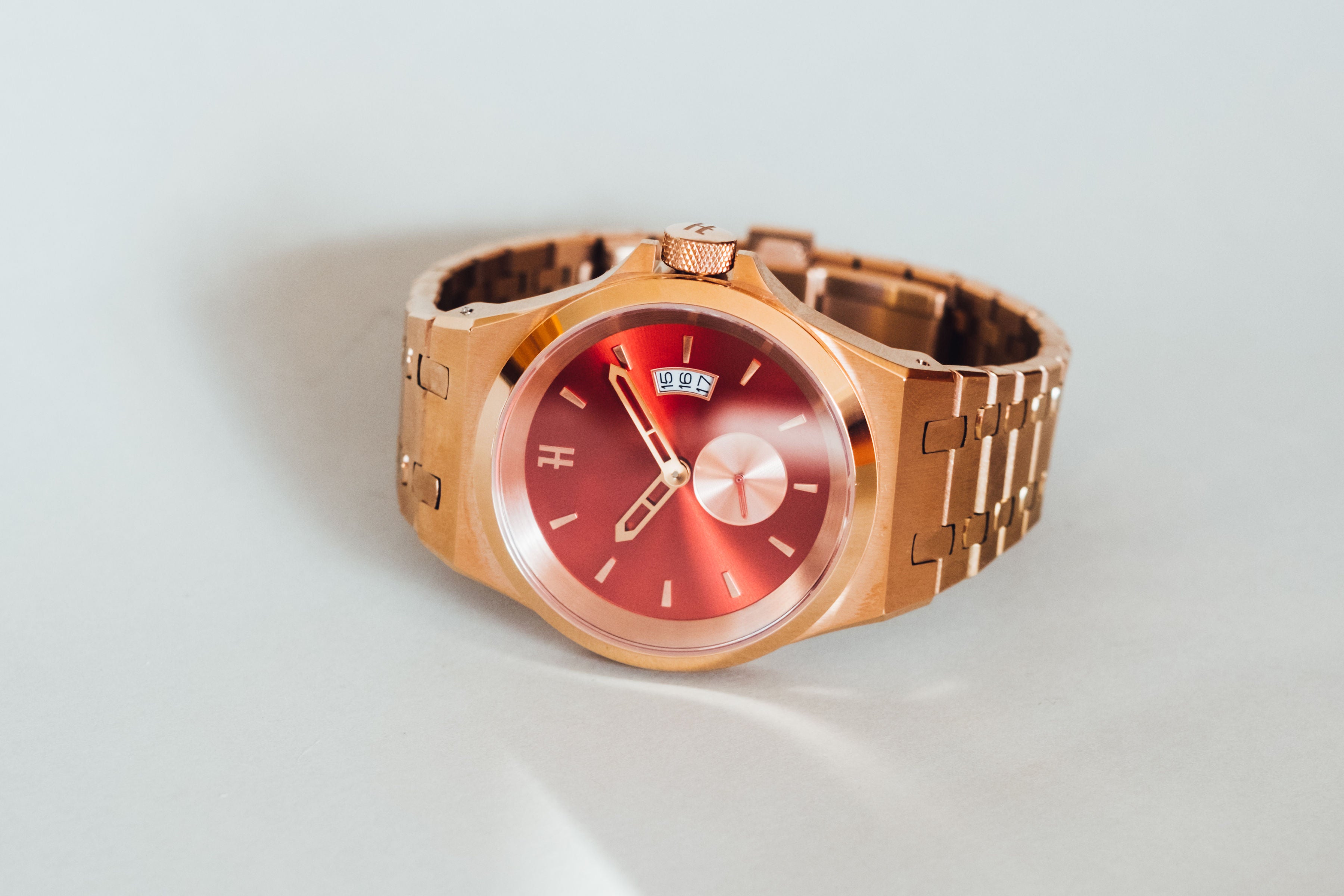 THE ACE - RUBY ROSE GOLD MENS WATCH