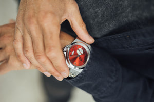 THE ACE - RUBY SILVER MENS WATCH