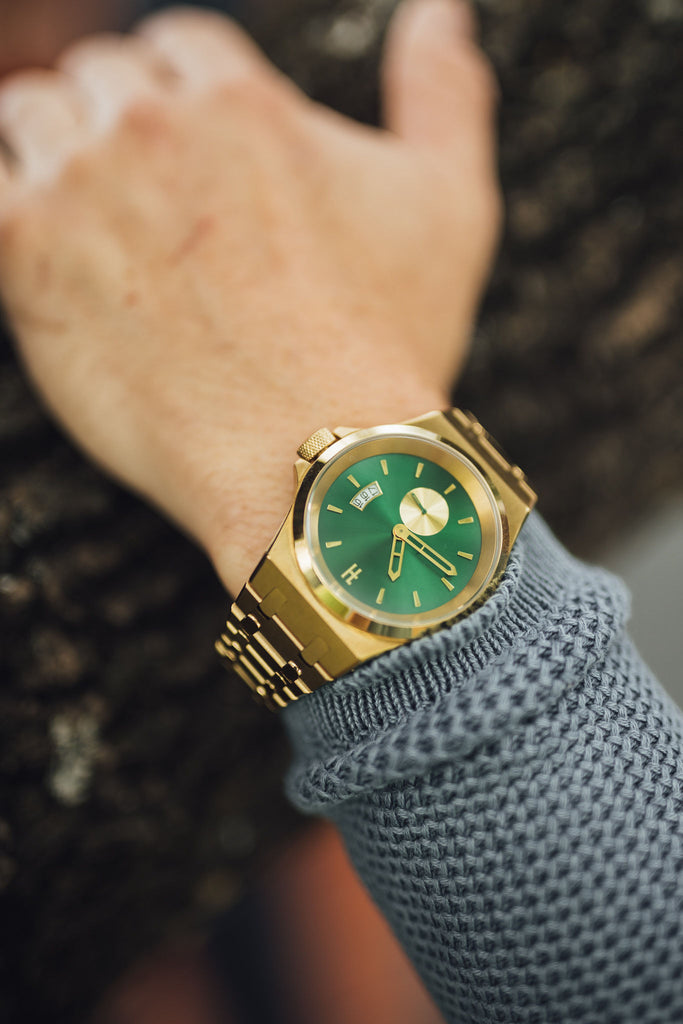 THE ACE - EMERALD GOLD MENS WATCH