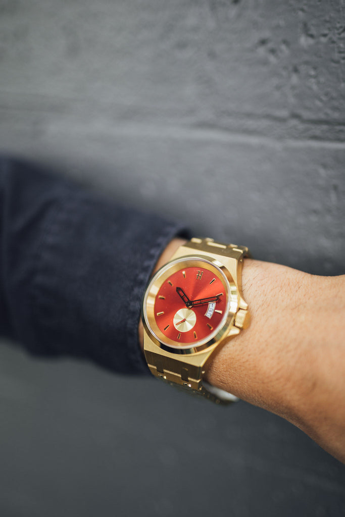 THE ACE - RUBY GOLD MENS WATCH